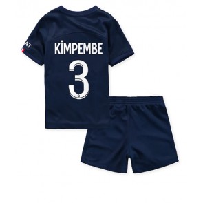 Paris Saint-Germain Presnel Kimpembe #3 kläder Barn 2022-23 Hemmatröja Kortärmad (+ korta byxor)